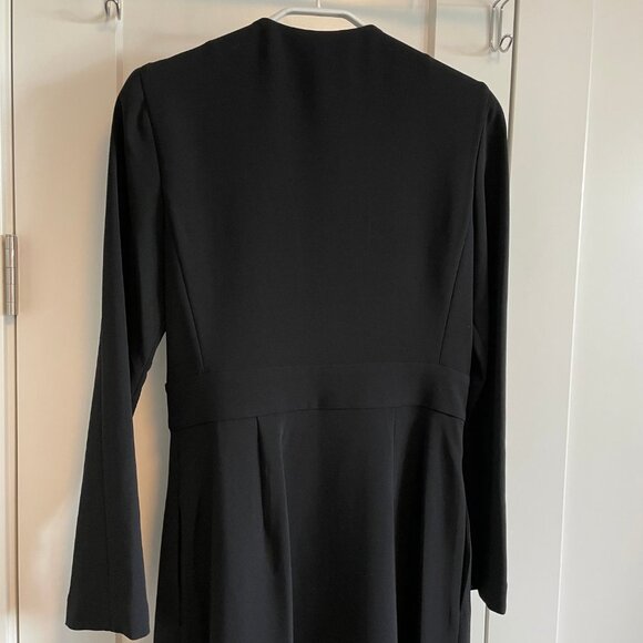 Diane Von Furstenberg Classic LS Triacetate Blend Midi Wrap Dress Blk Sz 8 NWT - Picture 8 of 16